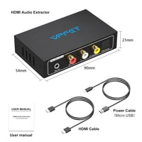 VEDINDUST 4K HDMI Audio Extraktor - Optikai, Koaxiális, L/R és 3,5mm Sztereó Kimenettel, HDCP, Dolby DTS 5.1 Támogatással, HDTV, PS4, Blu-ra 7