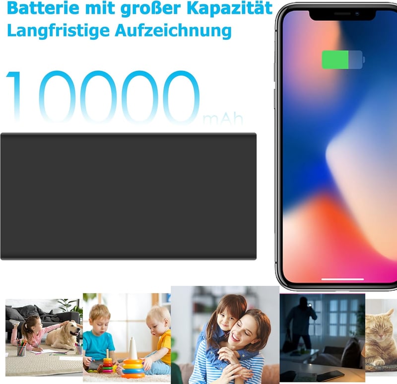 KAMREA HD 1080P Rejtett Kamera 10000 mAh Powerbank Funkcióval