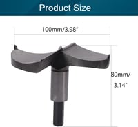 Utoolmart 100 mm-es Forstner fúrófej karbid heggyel, 80 mm hosszú, professzionális faipari lyukfúró forgóvágó, zsanérokhoz, rétegelt lemezhe 4