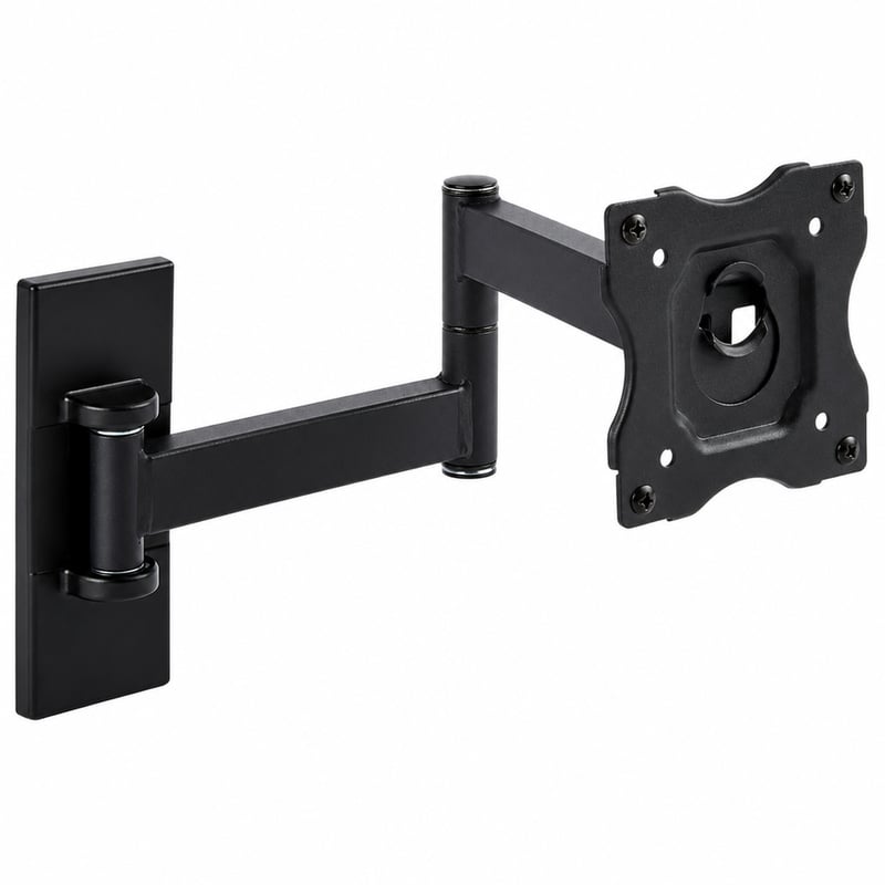 Nástenný držiak na TV s plným pohybom Amazon Basics pre ploché a zakrivené televízory s uhlopriečkou 12–40 palcov, max. 36 kg — chýbajú 4 kusy príslušenstva (stav: pozri 2. obrázok)