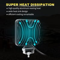 RIGIDON 10 db-os 48W LED Munkalámpa Szett - 3,3" Mini Spotlámpák Terepjáróhoz, SUV, ATV, Traktor, 4x4 Járművekhez, 6000K Fehér Fény, Vízálló 6