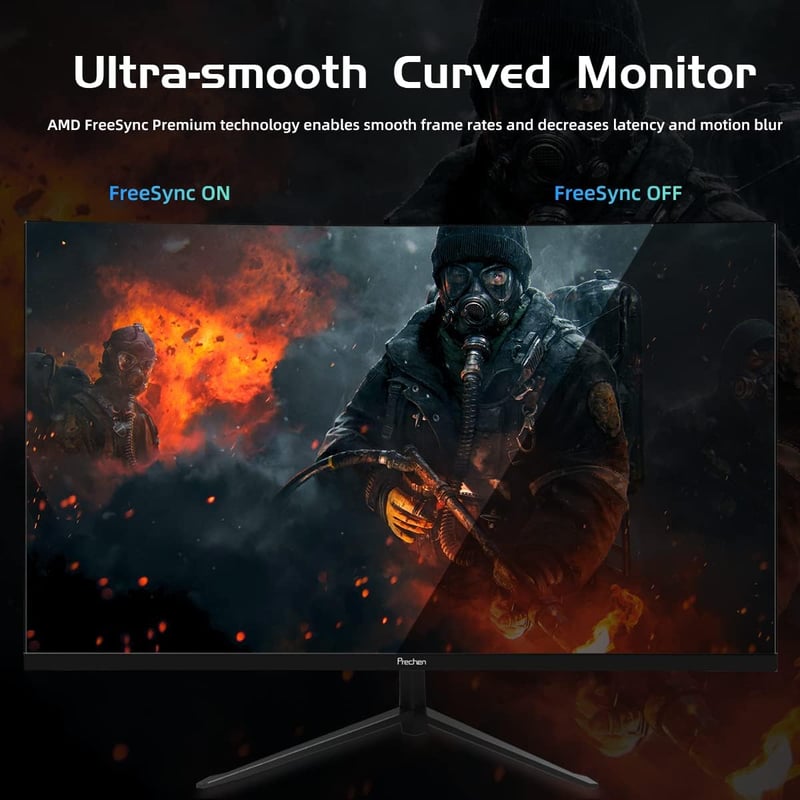 Prechen 27" QHD Ívelt Gamer Monitor - 240Hz, 1ms, 2560x1440, IPS, HDR400, AdaptiveSync, Beépített Hangszórók, VESA, DisplayPort, HDMI