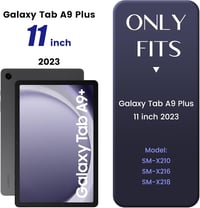 Samsung Galaxy Tab A9+ 360°-os forgatható tok világító német billentyűzettel, kék 2