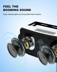 Inwa MZ511 Bluetooth Kültéri Hangszóró Szett - IPX5 Vízálló, Falra Szerelhető, 20W, Szinkronizálható, Mobil és Echo Dot Kompatibilis (2 db) 3