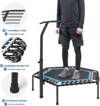 Yorbay Fitness Trambulin 126cm - Állítható Magasságú Beltéri Ugrálóeszköz 150kg Teherbírással 3