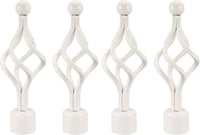 Fehér függönyrúdvég szett 28 mm-es rúdhoz, 4 darabos 1