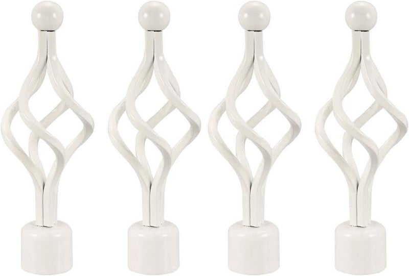 Fehér függönyrúdvég szett 28 mm-es rúdhoz, 4 darabos