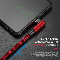 Samsung Galaxy USB-C gyorstöltő kábel, 3db 180cm-es szögben hajlított, nylon 3