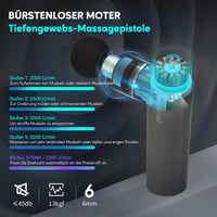 arboleaf Mini Masszázspisztoly 3200 RPM - Hordozható Izommasszírozó AI Szintekkel, 4 Szilikon Fejjel, Csendes Működés, USB-C Töltés, Táskáva 2