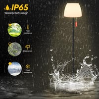 Licmic Napelemes Állólámpa - Kültéri-Beltéri LED Lámpa Fényérzékelővel, Tölthető Akkumulátorral, Szabályozható RGB és Meleg Fehér Fénnyel 4