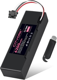 CITYORK 6200 mAh Li-Ion Akkumulátor Xiaomi Mop 2S/Pro/P Robotporszívókhoz - Csereakkumulátor STYTJ02YM/XMSTJQR2S Modellekhez, 1 Órás Gyorstö 1
