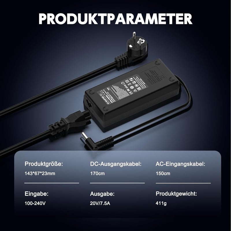 ASUS laptopokhoz 150W-os töltő adapter