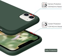 iPhone 11 Vékony Szilikon Tok Kameravédelemmel - Alpesi Zöld 6