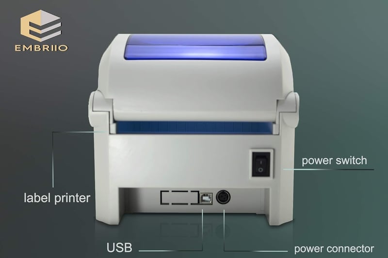 EMBRIIO USB Hőnyomtató 150x100mm Címkékhez - DHL, Amazon, eBay Kompatibilis