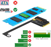 ROG Ally kézi konzol SSD bővítő adapter - 2230-ról 2280-ra, NVME M.2 PCIe 4.0 3