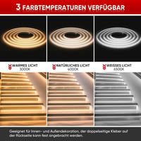 Shine Decor LED Szalag 15m - IP65 Vízálló, 220-230V, SMD 2835, 120 LED/m, Meleg Fehér Világítás Beltéri és Kültéri Dekorációhoz, Konyhába, K 5
