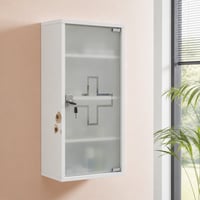 Schildmeyer 149916 ormarić za lijekove s bravom 71,5x34,3x19,6 cm za kupaonicu — oštećena unutarnja bočna ploča (stanje: vidi 2. sliku) 1