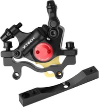 Yungeln Alumínium Hidraulikus Tárcsafék Xiaomi M365 1S Essential Pro Pro2 Elektromos Rollerhez - Adapterrel, Fekete, Rozsdamentes Acél 1