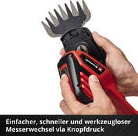 Einhell Akkumulátoros fű- és bokornyíró GE-CG 18/100 Li T-Solo Power X-Change - 18V, 10cm vágásszélesség, 20cm vágáshossz, teleszkópos nyéll 7
