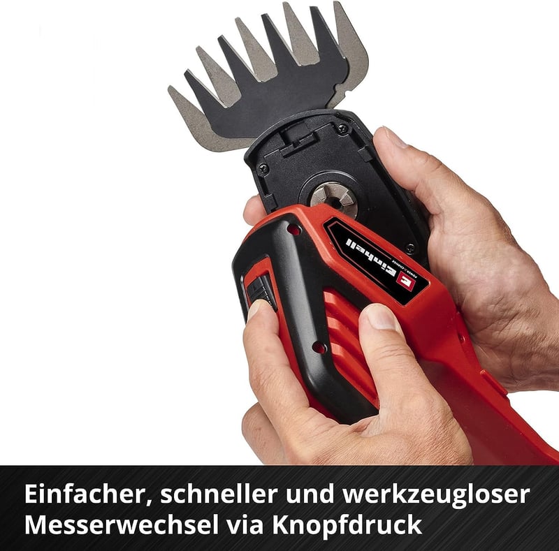 Einhell Akkumulátoros fű- és bokornyíró GE-CG 18/100 Li T-Solo Power X-Change - 18V, 10cm vágásszélesség, 20cm vágáshossz, teleszkópos nyéll