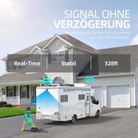 eRapta Mágneses Napelemes Tolatókamera 5" 1080P Monitorral - 9600 mAh Akkumulátor, 1 Perces Telepítés, IP69K Vízálló, 150° Látószög, Vezeték 4