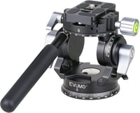 EVUMO Dupla Panoráma Állványfej - 360° Forgó Videófej Kamerákhoz, 8 kg Teherbírás, Arca-Swiss Kompatibilis, DSLR, Okostelefon, Alumínium, 52 1