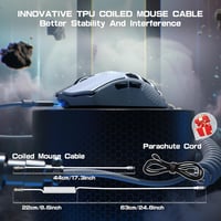 ATTACK SHARK R3PRO Ultrakönnyű Magnézium Gamer Egér, 46g, 8000Hz Vezeték Nélküli, 26000 DPI, PixArt PAW3395 Szenzor, Fehér 8