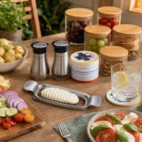 Vendégasztal-varázs konyhai csomag: burgonya- és mozzarellaszeletelő + 2 db szóró + 12 db alátét 1