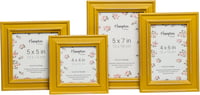 Hampton Frames Paloma 13x18 cm-es Sárga Vintage Képkeret - Koptatott Fa Hatású, Széles Peremű, Falra Szerelhető Shabby Chic Fotókeret 4