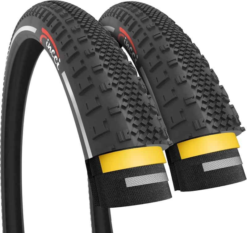 Fincci 700x38c Összehajtható Gravel Kerékpárgumi Szett - 28x1,5" Defektvédelemmel, Hibrid és MTB Kerékpárokhoz, 40-622 Méretben