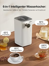 BootyBay Intelligens Cumisüveg Készítő - 20 Másodperces Tápszer Elkészítés, 1.5L Víztartály, BPA-mentes, Csendes Működés, 16 cm-ig Állítható 7