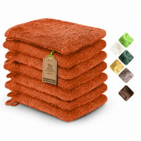NatureMark Frottír Mosdókesztyű szettből 6 db, 100% Pamut, Terrakotta, 15x21 cm, részleges készlet, használt 1