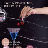 Delanie TipsLuna 6 Színű UV LED Gél Lakk Szett - Fekete, Fehér, Arany, Ezüst, Rózsaszín Glitter 3