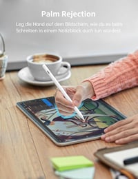MEKO Stylus Toll Apple iPad 2018-2025 Modellekhez - Gyorstöltés, Tenyérérzékelés és Dőlésérzékenység - iPad Pro/Air/Mini Kompatibilis - White 6