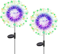 Dekofun Napelemes Kerti Lámpa Szett, 2 db Pitypang Alakú 120 LED Fényfüzér, 8 Világítási Mód, Vízálló, Téltűrő Kültéri Világítás Erkélyre, V 1