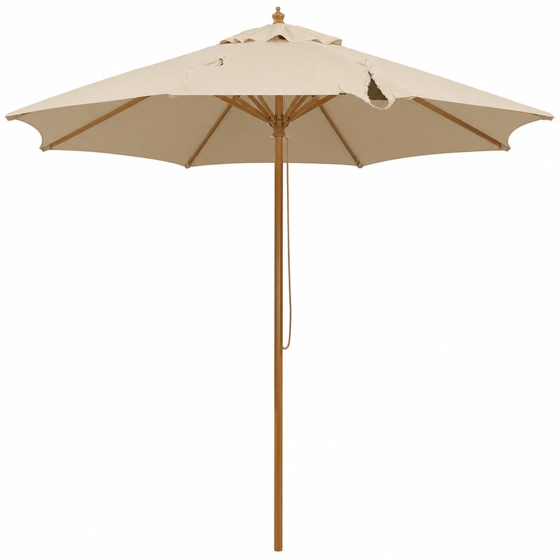 Umbrelă de soare pentru grădină Schneider Malaga – defectă, parțial funcțională – ruptă — defectă, funcționează parțial: pânză ruptă (stare: vezi imaginea 2)