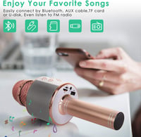 KIDWILL 5 az 1-ben Bluetooth Karaoke Mikrofon Gyerekeknek és Felnőtteknek, Beépített Hangszóróval és FM Rádióval 3