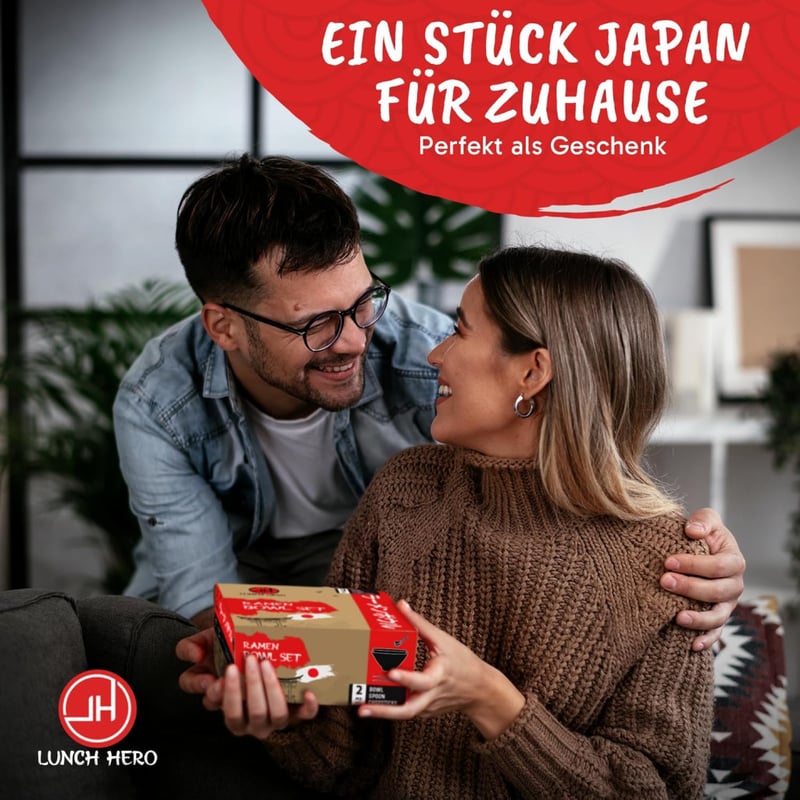 LunchHero Ramen Tál Szett 2 db 900 ml Melamin Japán Leveses Tányér