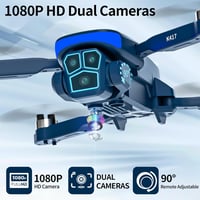 Karuisrc LED Kék Lámpás Drón 1080P HD Kamerával, Kezdőknek, Kefenélküli Motorral, 5GHz WiFi FPV Átvitel, 3D Flip, Magasságtartás, Cserélhető 5