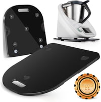 Thermomix TM6 és TM5 csúsztatólap - Fekete akril, fogantyús, mérlegkímélő 1