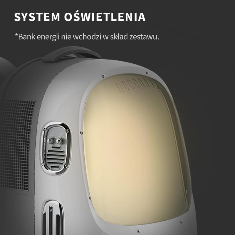PETKIT Utazó Hátizsák Kutyáknak és Macskáknak - Beépített Ventilátorral és LED Világítással, Tágas Szellőzés, Könnyű Súly, Levehető Elemekke