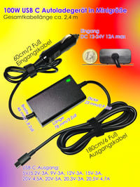 Asus 100W USB-C gyorstöltő autós adapter MacBook, laptop és okostelefon töltésére 5