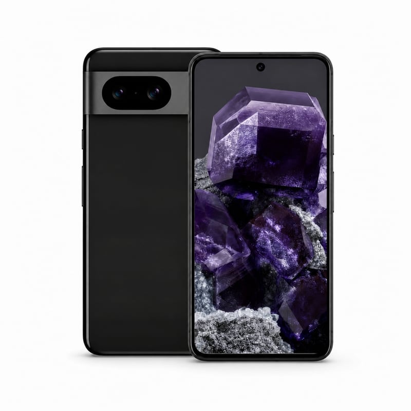 Google Pixel 8 pametni telefon 128GB vulkanski crni Nano SIM otključan rabljen nepotpun neispravno stanje — radi (stanje: vidi 2. sliku)