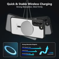 RALEAVO Samsung Galaxy S22 Plus 5G MagSafe-kompatibilis ütésálló matt tok - fekete 3