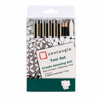 Set za crtanje Sakura Zentangle 12, s 5 bijelih Zentangle listova i Pigma Micron flomasterima — bez flomastera 0,3 (stanje: vidi 2. sliku) 1