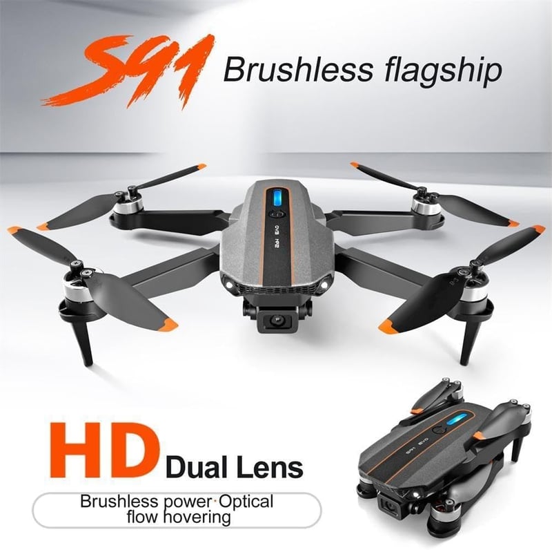 With 8K HD Drón Kettős Kamerával - Optikai Pozícionálás, 2.4GHz Quadcopter, Kefenélküli Motor, Akadályérzékelés, APP Vezérlés, 360° Forgatás