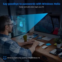 Windows Hello HD webkamera arcfelismeréssel és dupla mikrofonnal, Windows 10 kompatibilis 5