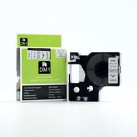 DYMO D1 Kompatibilis Fekete-Átlátszó Szalagcímke 9mm x 7m 1