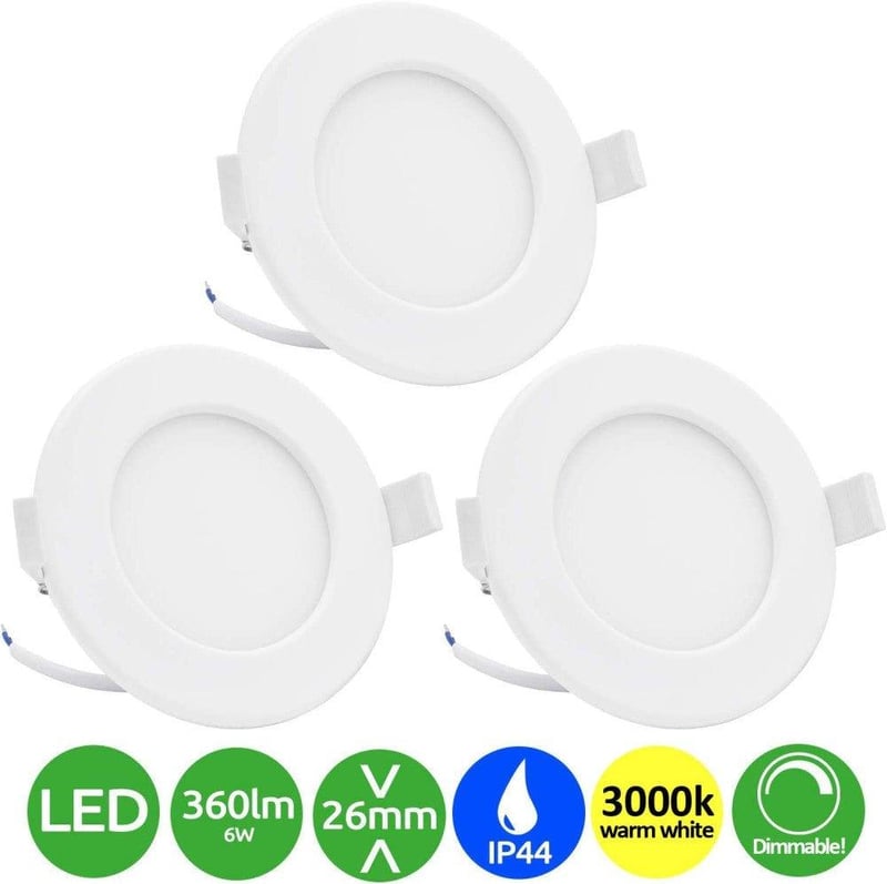 Szabályozható LED spot, IP44, 6W, meleg fehér, kerek - Újracsomagolt