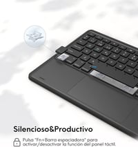 iPad 9. generációs billentyűzet tok érintőpaddal, Earto BT spanyol 5